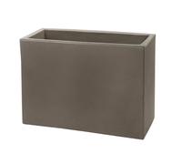 Bac à Fleurs Rectangulaire - IDRALITE - Schio Cassa - 60x24,5 CM - Cappuccino - 26 L - Trou Préparé