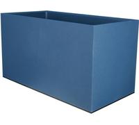 Bac a fleurs rectangulaire RIVIERA GRANIT - Plastique - 80x40 cm - Bleu