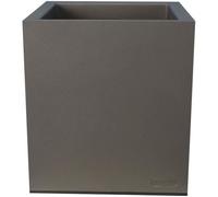 Riviera - Pot en plastique carré aspect granit 40 cm gris Gris G
