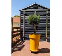 Bac a fleurs RIVIERA SOLEILLA - Plastique - Hauteur 53 cm - Jaune