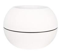 RiViERA Bac à fleurs rond GRANIT BOULE Plastique D50 H34,5 cm Blanc