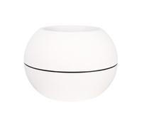 RiViERA Bac à fleurs rond GRANIT BOULE, plastique, D40 x H28 cm, blanc