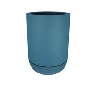 Bac à fleurs rond granit tulipe - plastique ø 40 cm - blanc Riviera