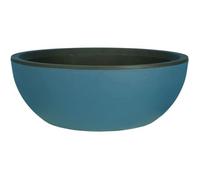 Bac à fleurs rond RIVIERA COUPE GRANIT - Plastique - Diamètre 40 cm - Bleu