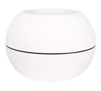 Bac a fleurs rond GRANIT BOULE - Plastique - Diametre 40 cm - Blanc