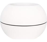Bac a fleurs rond RIVIERA GRANIT BOULE - Plastique - Diametre 50 cm - Blanc