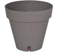 Bac à fleurs rond RIVIERA LOFT - Plastique - Diamètre 30 cm - Taupe