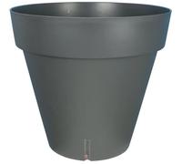Bac à fleurs rond RIVIERA LOFT - Plastique - Diamètre 40 cm - Gris