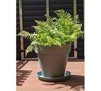 Bac a fleurs rond RIVIERA SOLEILLA - Plastique - Diametre 60 cm Vert argile