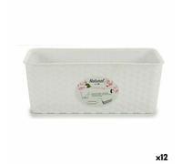 Bac à fleurs Stefanplast Blanc Plastique 13 x 11 x 28,5 cm (12 pièces)