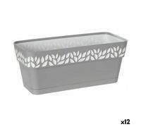 Bac à fleurs Stefanplast Cloe Blanc Gris Plastique 13,3 x 12,3 x 29,3 cm (12 pièces)