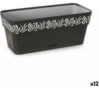 Bac à fleurs Stefanplast Gaia Anthracite plastique 13,3 x 12,3 x 29,3 cm (12 pièces)