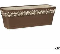 Bac à fleurs Stefanplast Gaia Marron Plastique 18 x 17 x 49,5 cm (12 pièces)