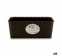Bac à fleurs Stefanplast plastique 13 x 11 x 28,5 cm (12 pièces)