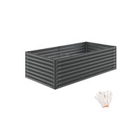 Bac à fleurs surélevé galvanisé 200x100cm anthracite