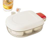 Bac à glace congélateur - Presse à glace en silicone facile avec 6 fentes | Boîte à moules pour cube pour boissons froides, café, whisky, préparation de la cuisine, conservation du fri