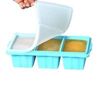 Bac à glace en silicone, moule de plateau en silicone | Bac à glace dans un 3 cube lidded pour congélateur | Cocktail rendant le conteneur de nourriture à libération facile impi