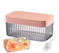 Bac à glace pour congélateur, bac à glace avec couvercle et récipient, machine à glace - Bac à glace en forme de cube de congélation : des smoothies et cocktails au café, ce bol à glace avec couvercle