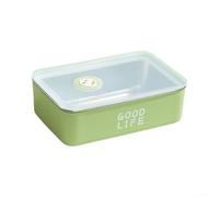 Bac à Glace Réutilisable avec Couvercle Silicone - Boîte Crème Glacée Hermétique Anti-Brûlure Congélation 1L(Green)