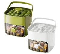 Bac à Glaçon avec couvercle - Moule à Glaçons de 48 Grilles - Bac a Glacon avec Récipient et Cuillère - Bacs à Glaçons pour congélateur - Sans BPA - Bacs à Glaçons Carrés Faciles à Retirer