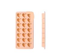 Bac a Glacon Bac à glaçons en forme de cœur for congélateur, moule silicone 21 trous avec couvercle amovible et flexible for whisky, cocktails chocolats(Pink)