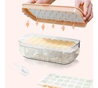 Bac a Glacon, Glacons Moule de Qualité Alimentaire Avec Couvercles, Libère Tous Les Glaçons en une Seconde, Sans BPA, 48 Bac à Glaçons (Rose Bac a Glacons Avec Couvercle)