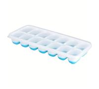 bac a glacon Moule à glaçons en silicone, flexible avec couvercle amovible anti-éclaboussures, bacs empilables couvercles(Blue)