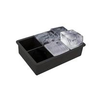 Bac a Glacon Moule à glaçons géant en silicone, grand format, carré, 4/6 grilles(Black 6 grids)
