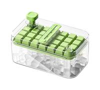 Bac à glaçons - 23,8 x 13,5 x 11 cm | Bac à glaçons à presser avec couvercle et poubelle | Récipient cube multi-compartiments pour bar, fête, maison, congélateur, nourriture, café, whisky, eau