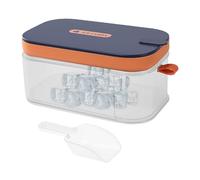 Bac à Glaçons,32 Cases Réutilisable avec Cuillère et Conteneur | Moules à Glaçons en Silicone,pour Vin Whisky Bourbon Vodka Café et Rafraîchissements Frigo Maison Appartement