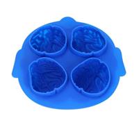 Bac à glaçons, 4 cavités cerveau 3D flexible en silicone moule à glaçons fabricant de cerveaux géants pour whisky, cocktails, boissons et plus encore - 15 x 3, 5 cm (couleur aléatoire)