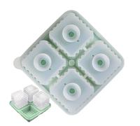 Bac à glaçons à 4 cavités pour congélateur - Moule à démoulage facile en forme de cube Lagre pour mariages, cocktails, fêtes, boissons, camping, fête, dégustation, whisky, maison, bar, cuisine