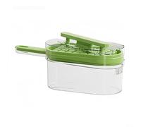 Bac à glaçons à 64 compartiments avec mécanisme de pression, empilable, étanche et couvercle pour une utilisation pratique (vert)