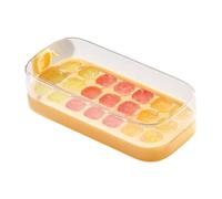 Bac à glaçons à bouton-pression - 21 moules en silicone (avec couvercle) | Conception de libération rapide pour un congélateur propre. Parfait pour les cocktails ou le réfrigérateur.