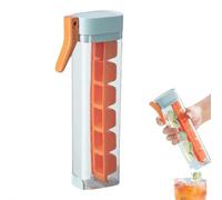 Bac à glaçons à presser à une main, mini moule à glaçons carré à 6 grilles avec poignée, facile à démouler d'une seule main, pour boissons, cocktails et jus, bac à glaçons compact et empilable en