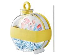 Bac à glaçons anti-fuite de 300 ml avec paille - Outils spécialisés pour boissons, congélateurs, voyages, camping, voiture, intérieur, été, jus et extérieur