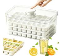 Bac À Glaçons Avec Bac De Rangement | PP Silicone 3 Niveaux 96 Grille Moule De Communiqué De Presse Conception De Couvercle Empilable | Récipient De Refroidissement De Boissons Easy Pop Cube Ma
