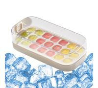 Bac à glaçons avec couvercle | 21 compartiments en silicone pour congélateur | Forme flexible grand volume pour café, cocktails, whisky, maison, eau, réfrigérateur