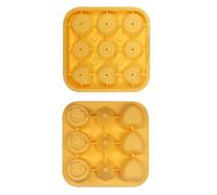 Bac À Glaçons Avec Couvercle | Anti-Adhésif Polyvalent 9 Cavités,Plateau à glaçons en silicone rose,Pour Whisky Cocktails Sodas Jus Citronnade Boissons Yaourt Fête Piscine Cuisine Pique-nique