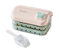 Bac à glaçons avec couvercle, bac à glaçons avec pelle, moule à cubes, récipient portable pour congélateur, design facile à démouler, matériau de qualité alimentaire, 21 x 13 x 14 cm