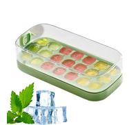 Bac à glaçons avec couvercle - Bac à glaçons pour congélateur avec couvercle | Bac à glaçons en silicone pour congélateur, 21 grilles flexibles et réutilisables pour whisky, eau, café, aliments