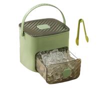 Bac à glaçons avec couvercle : conteneur de moule à seau portable à double couche avec design de type de presse | Conteneur de congélateur de grande capacité pour une utilisation de la fête de cuisine