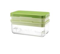 Bac à glaçons avec couvercle et bacs for congélateur 2 récipients cuillère sans BPA(Green 2-tier)