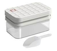 Bac à glaçons avec couvercle et boîte de rangement, 56 compartiments, bac à glaçons avec récipient et pelle pour la fabrication de blocs de glace transparents, retrait facile pour boissons froides