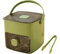Bac à glaçons avec couvercle et poubelle, 48 moules à glaçons en silicone souple, petit bac à glaçons portable avec couvercle, réutilisable avec récipient de rangement pour fêtes, boissons, cocktails