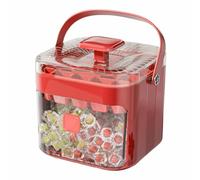 Bac à glaçons avec couvercle et poubelle - Bac à glace de qualité supérieure - Petit seau à glace avec couvercle portable scellé pour congélateur, réfrigérateur I