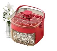 Bac à glaçons avec couvercle et poubelle, moules à glaçons pour whisky avec boîte et poignée | Moules réutilisables à démoulage facile pour camping, bar, réfrigérateur, camping-car, voyage