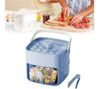 Bac à GlaçOns Avec Couvercle, Ice Cube Tray Pour Fabriquer 48 GlaçOns, Bac A Glacon, Moule à GlaçOns Pour CongéLateur, Machine à GlaçOns, Facile à Presser Pour LibéRer Glace
