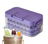 Bac À Glaçons Avec Couvercle - Moule À Bloc Froid 64 Grilles, Bac À Glace Avec Poignée | Récipient De Congélateur Empilable, Utilisation Du Whisky, Cocktail, Café, Boisson, Vin, Bar De Refroidissement