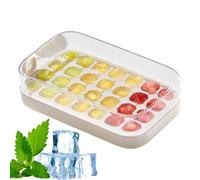 Bac À Glaçons Avec Couvercle - Moule à Glaçons 28 Cases avec Couvercle et Bac de Rangement - Moules en Silicone à Bouton Accessoire Cuisine Maison Réfrigérateur Boissons Estivales Café Tasse